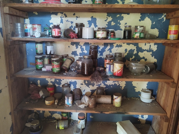 Pantry in house abandoned in 