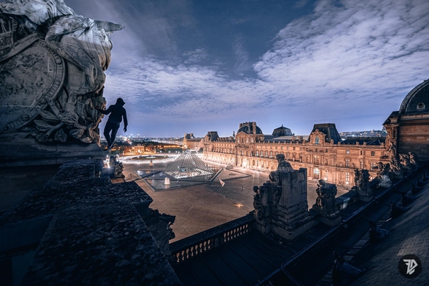 Paris - The Louvre from above 