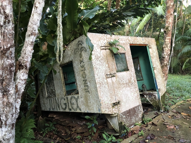 Part of an abandoned rich mans estate  stillborn eco-lodge in Peruvian jungle