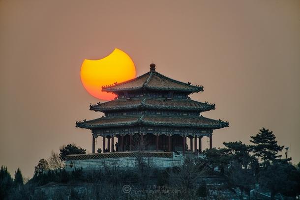 Partial Eclipse over Beijing on January  