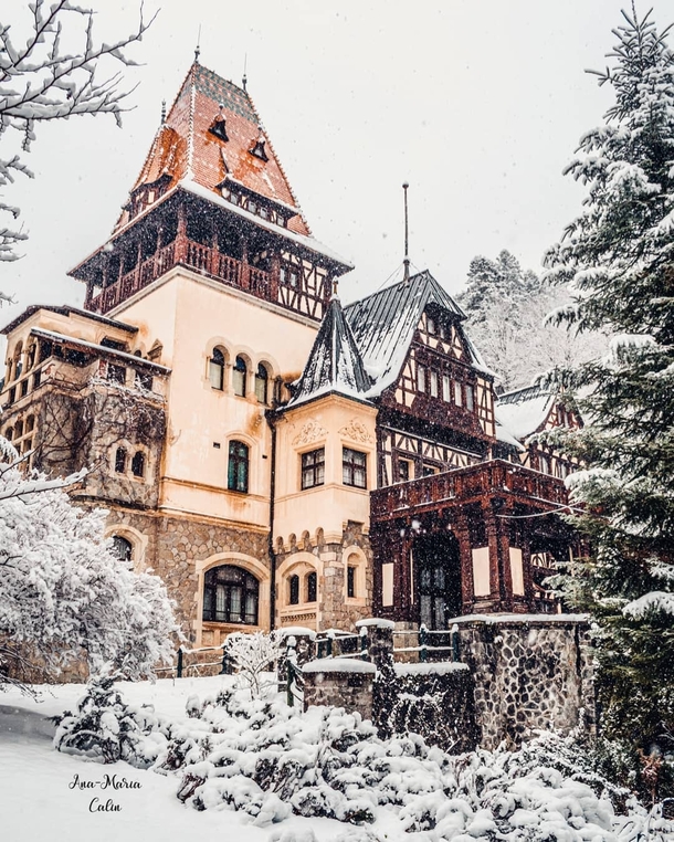Pelior Castle a Renaissance Revival and Eclectic style castle completed in  Sinaia Prahova County Romania Currently owned by the former Romanian Royal Family