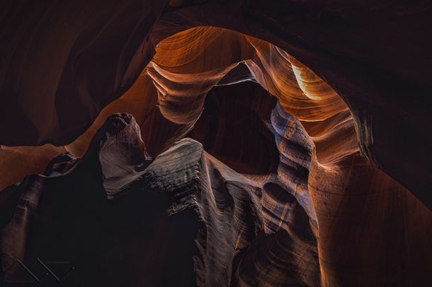 Perfect lighting inside Antelope Canyon Arizona 
