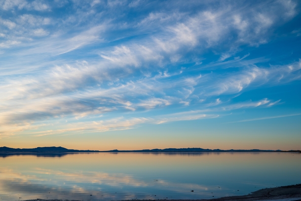 Perfect sky over the Great Salt Lake 