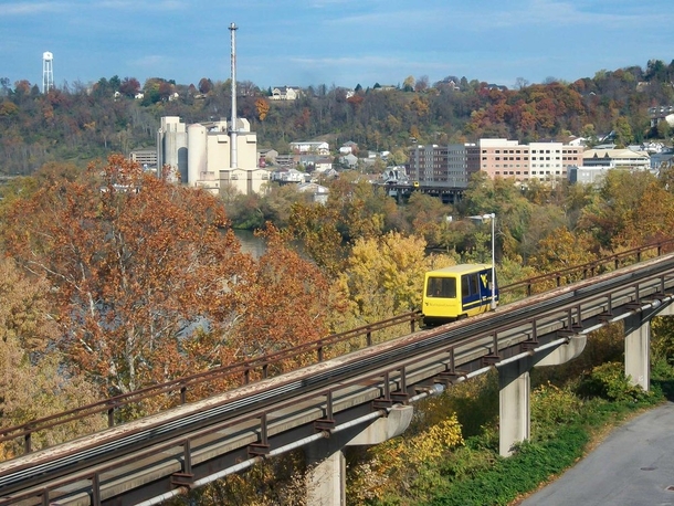 Personal Rapid Transit System- Morgantown WV- One of the only large scale deployments of PRT made possible by Senator Robert Byrds Legendary Pork Barrel Powers