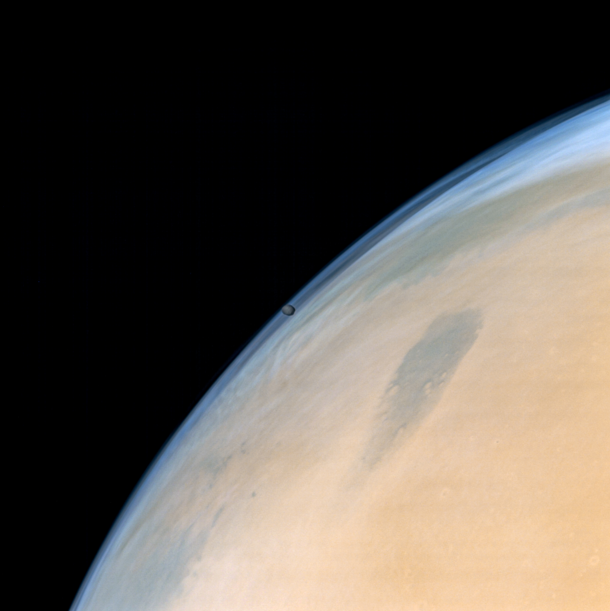 Phobos orbiting Mars taken by MOM ISROISSDCKevin M Gill