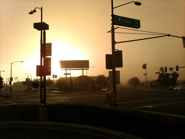 Phoenix AZ during a summer monsoon in 