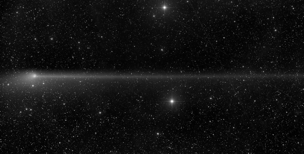 Photo of Comet PanSTARRS on May   from New Mexico using a FSQ -cm and STLK camera at h m UT mid-point The image was taken in a single -minute exposure by Joseph Brimacombe 