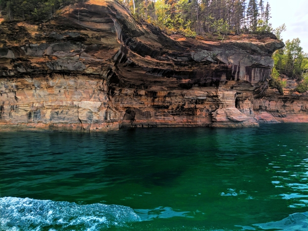 Photo of the Pictured Rocks in the Upper Peninsula of Michigan 