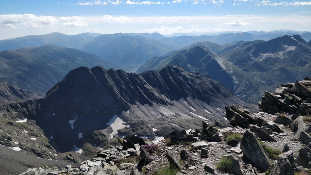 Photo taken from the summit of Pic Carlit french Pyrenees 