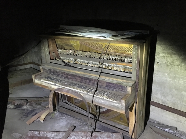 Piano we found in the basement of an abandoned Insane Asylum in Connecticut