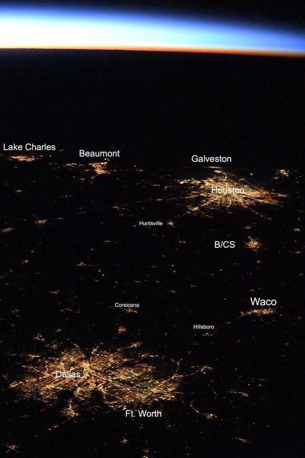 Pic of Texas from the International Space Station