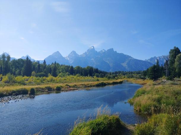 Picture postcard view in Grand Teton National Park 