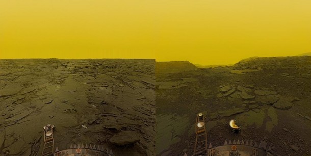 Pictures of the surface of venus by the soviets in the s  x-post rpics 