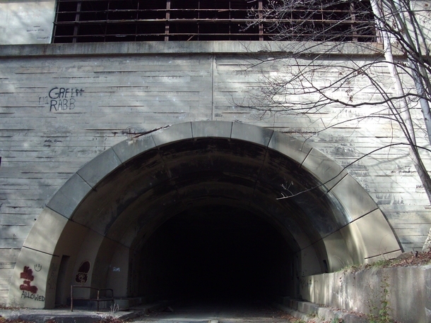 Pike to Bike abandoned tunnel along section of bypassed Pennsylvania Turnpike Breezewood PA