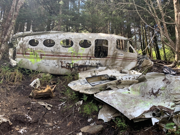Plane wreck from  at Waterrock Knob in North Carolina