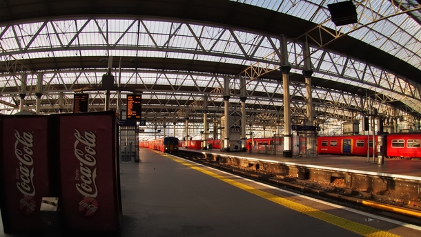 Platform  Waterloo mainline railway station London