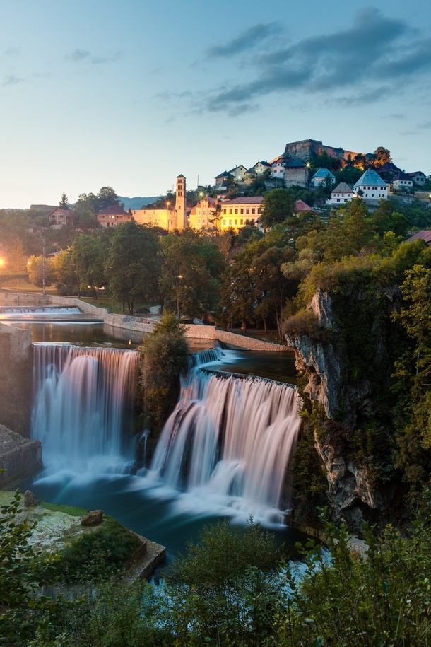 Pliva waterfall in Jajce Bosnia-Herzegovina 