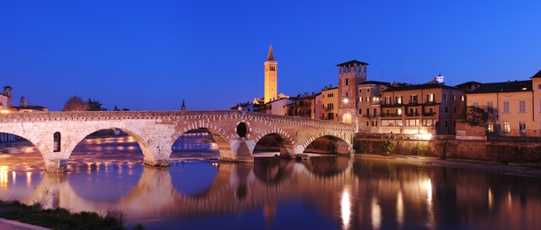 Ponte Pietra in Verona Italy 