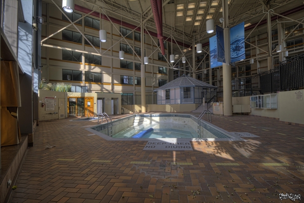 Pool Area of The Abandoned Holiday Inn in Toronto 