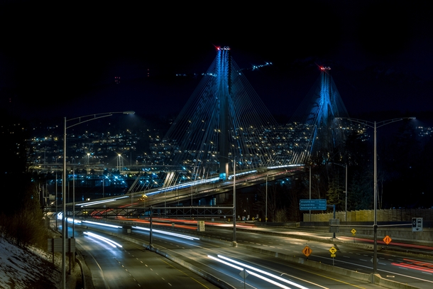 Port Mann Bridge in Metro Vancouver Canada 