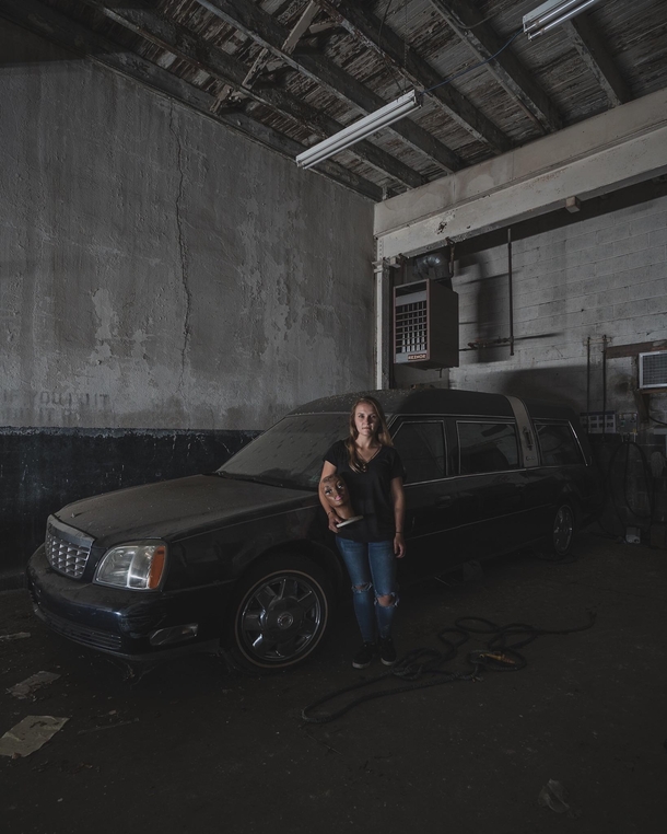 Portrait with Abandoned Hearse