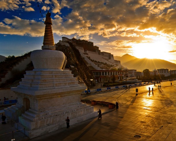Potala Palace Twilight Lhasa TAR China 
