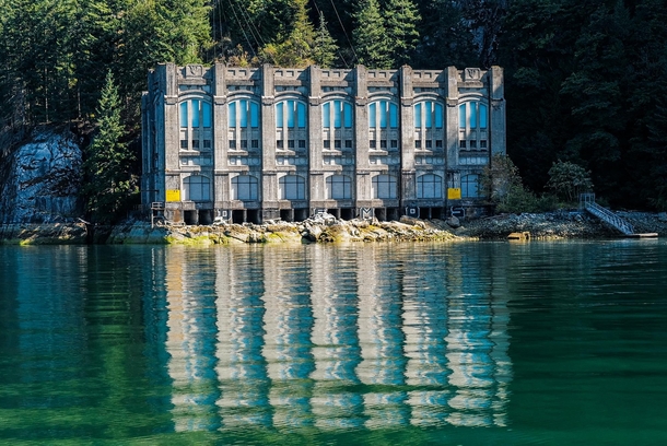 Power Plant on Indian Arm fjord in BC 