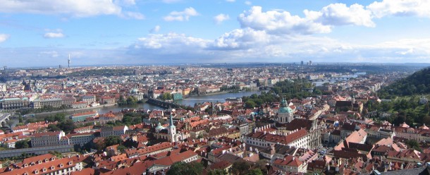 Prague from the castle cathedrals bell tower 