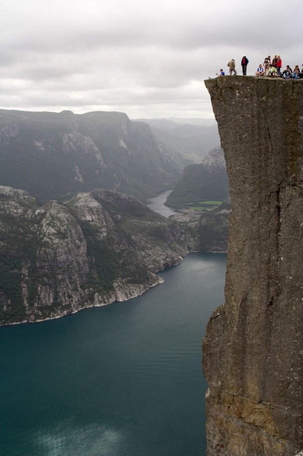 Preikestolen Pulpit Rock Norway - A nearly ft m sheer drop 