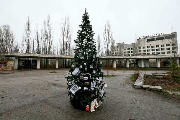 Pripyat Chernobyl has a Christmas Tree this year 