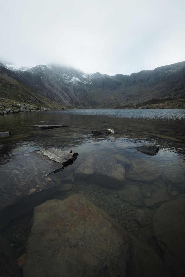 Probably the last days of snow-capped mountains until winter - Llyn Idwal Snowdonia National Park Wales 