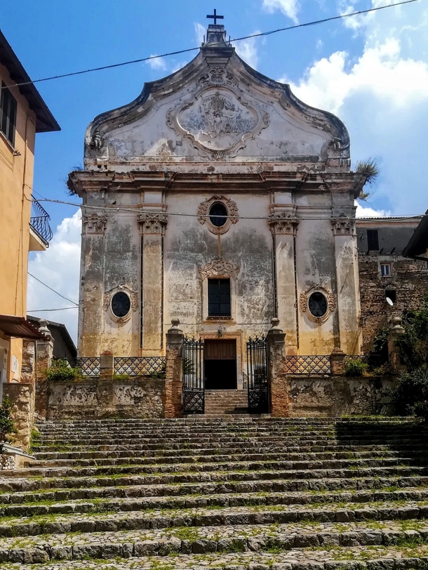 Purgatory Church in Terracina Italy Look at the pediment