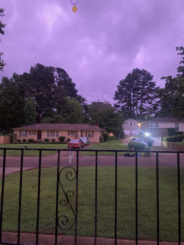 Purple sky in Huntsville Alabama