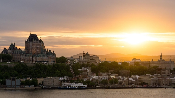 Quebec City at sunset 