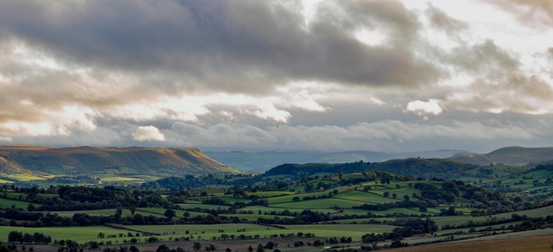 Radnorshire Hills HerefordshirePowys UK  x Panorama
