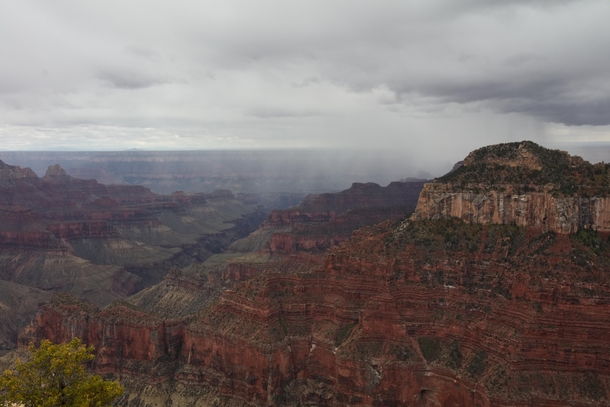 Rain coming in North rim of the Grand Canyon 