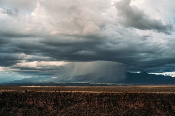 Rain near Taos New Mexico 