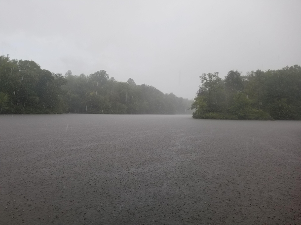 Rain over Headleys Pond Virginia 