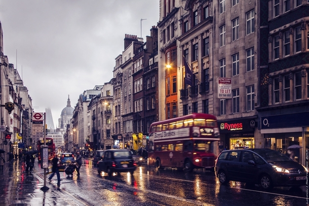 Rain soaked London x