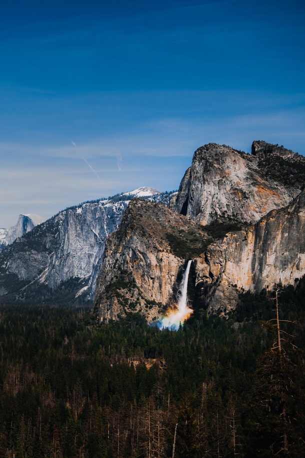 Rainbow Bridalveil Fall - Yosemite National Park CA 