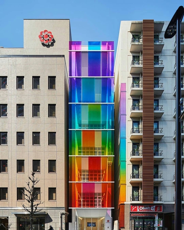 Rainbow building in Tokyo x