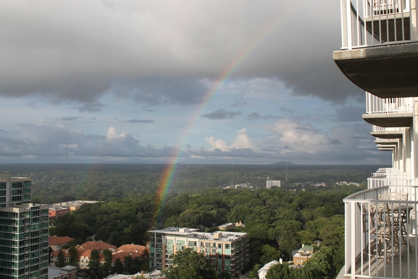 Rainbow from my Atlanta balcony 