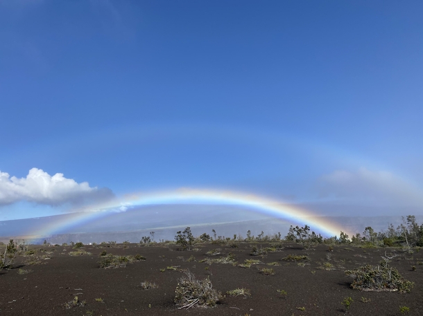 Rainbow in Halemaumau crater x OC