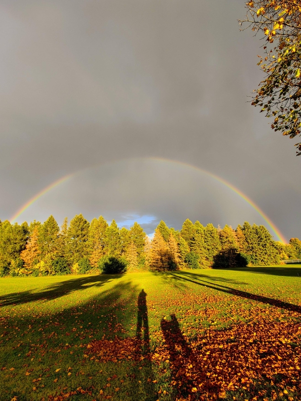 Rainbow on a fall evening millbrook Ontario  x