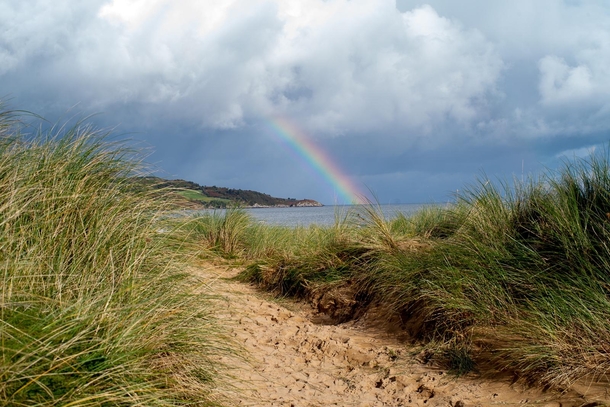 Rainbow Over Ballymastocker Beach County Donegal Ireland 