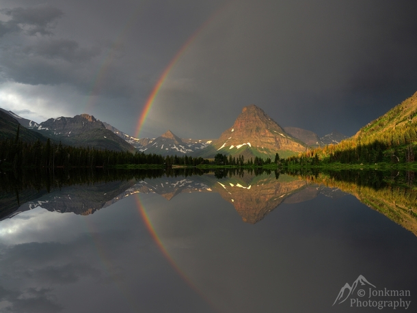 Rainbow over Two Medicine Lake in Glacier National Park Photo by Jeremy Jonkman 