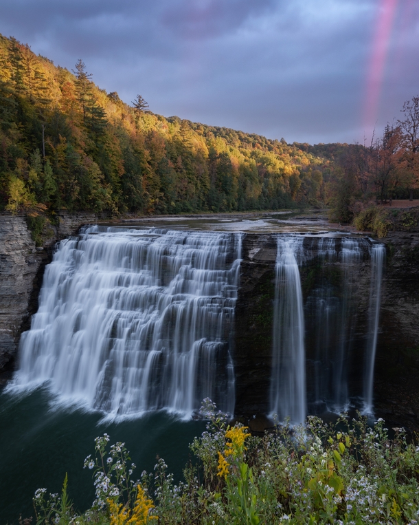 Rainbows and waterfalls - Letchworth State Park in New York 