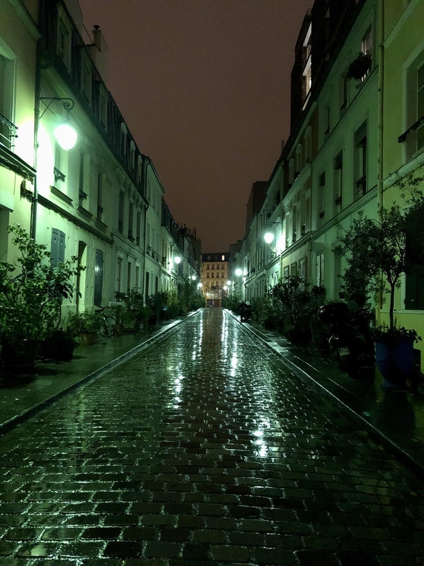 Rainy night th district Paris