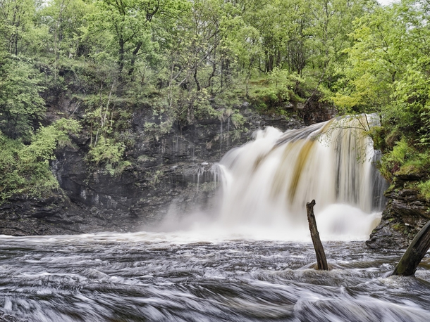 Random waterfalls not far from Loch Lamond Scotland 