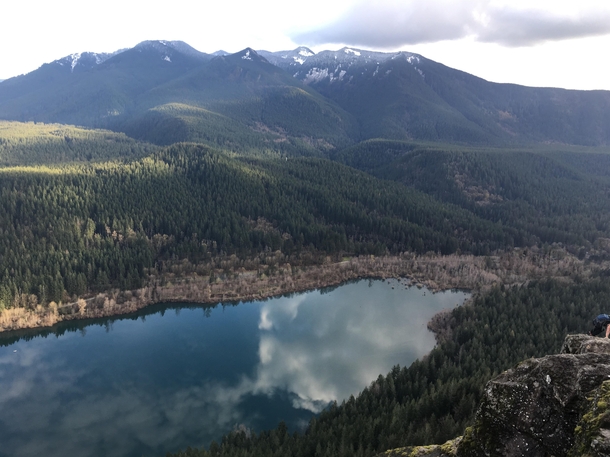 Rattlesnake Lake under the Cascades Washington State 